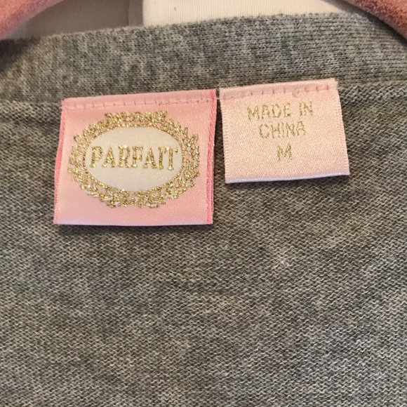 Parfait size medium grey v neck cardigan - Picture 5 of 9